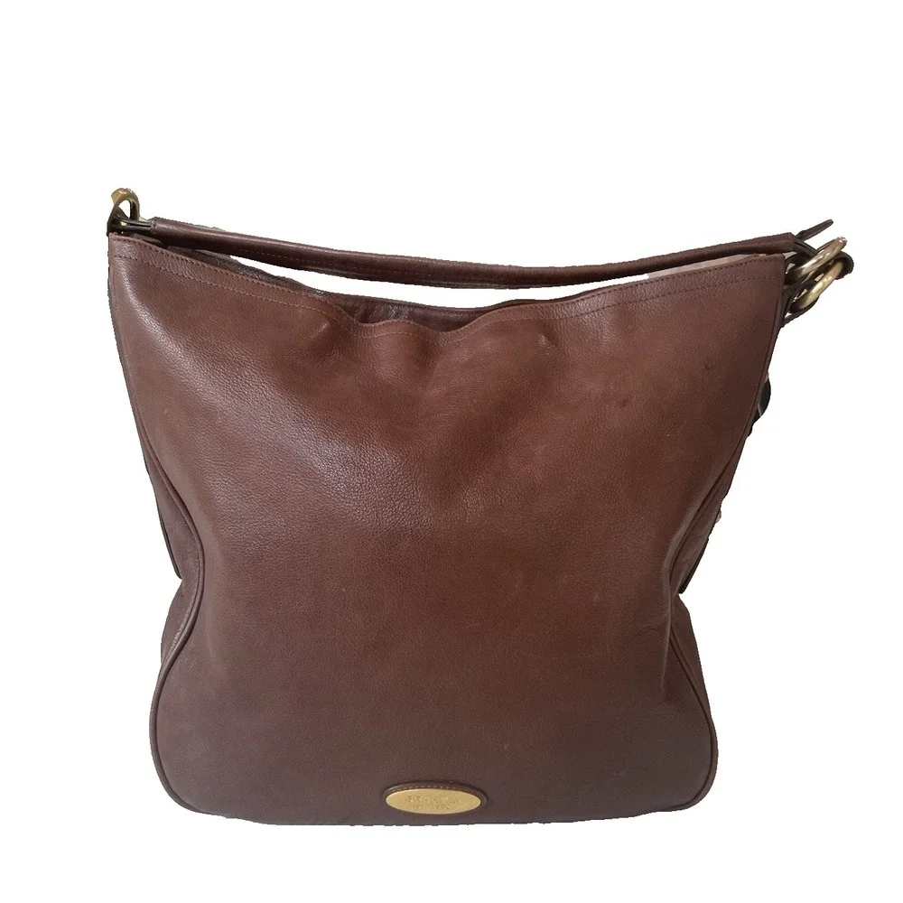 Brahmin‎ Handbag Soft Brown Leather Top Handle Purse Gold Hardware